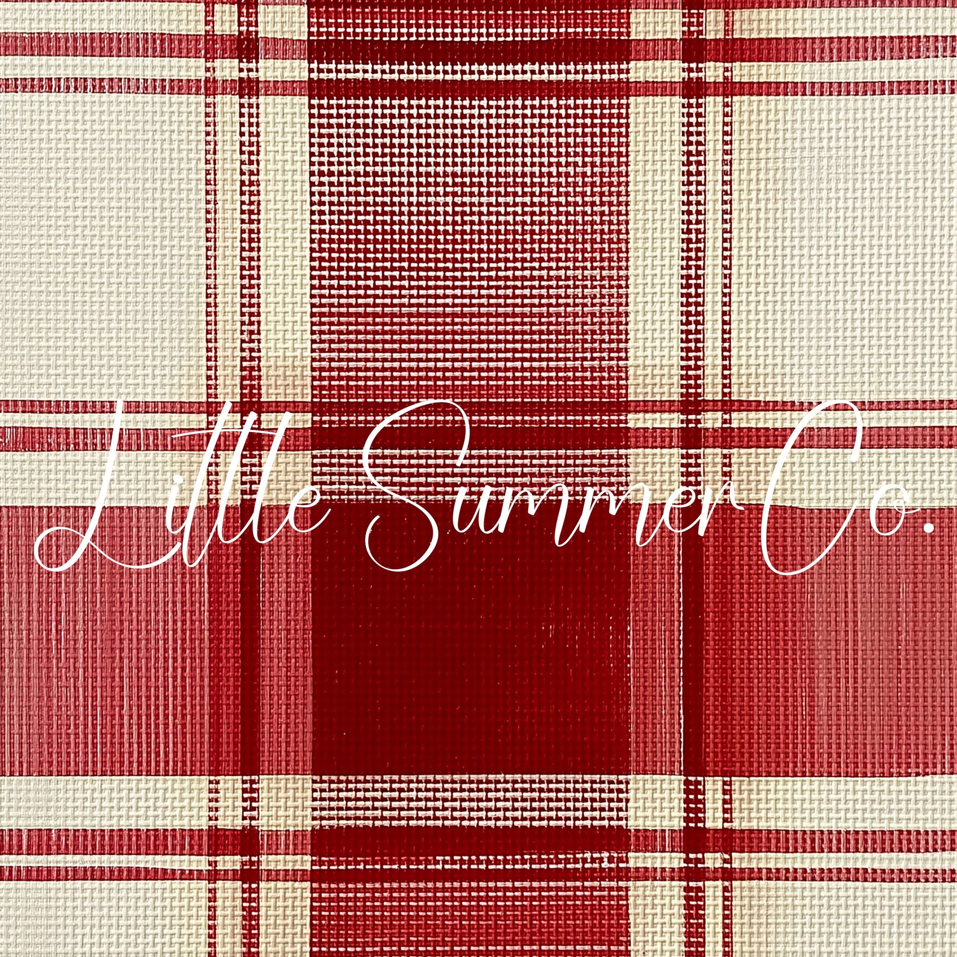 Red Plaid Pattern Frame TV Art displayed on a TV