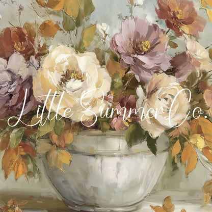 Rose Flower Bouquet Frame TV Art displayed on a TV