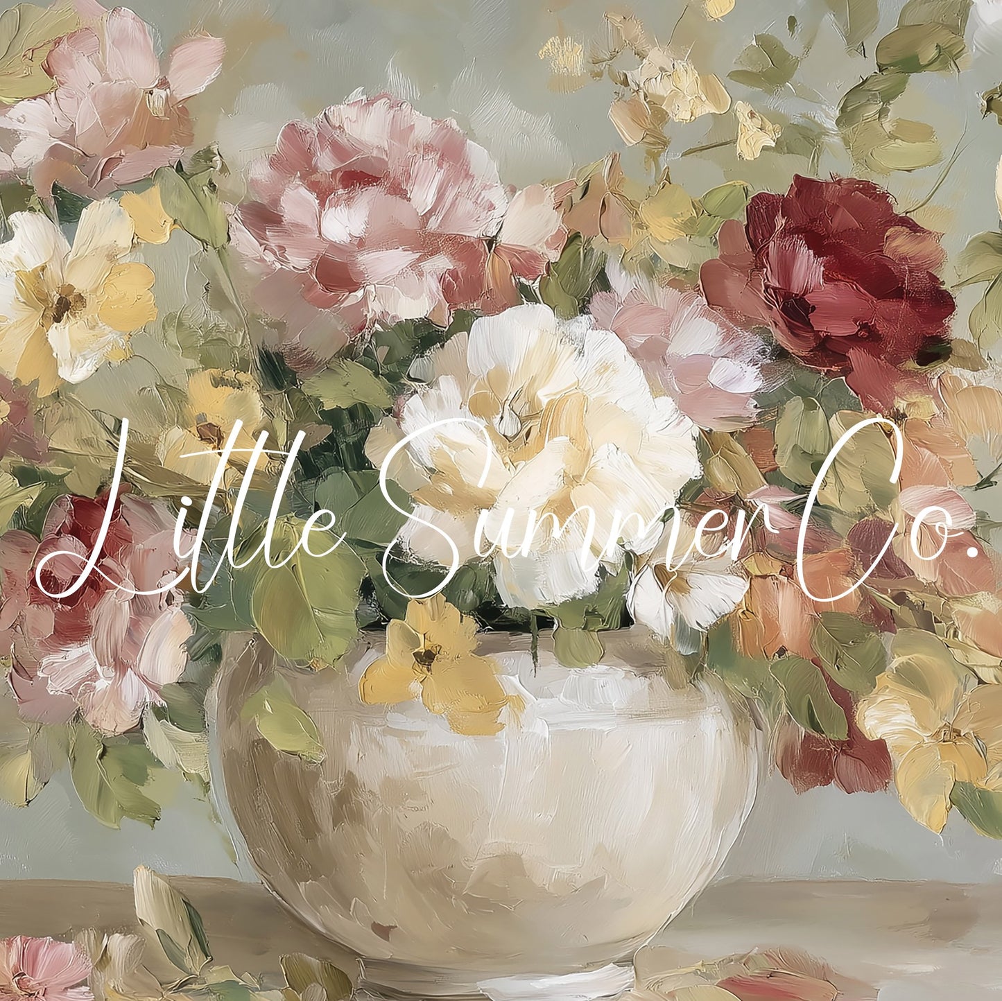 Garden Rose Bouquet Frame TV Art displayed on a TV