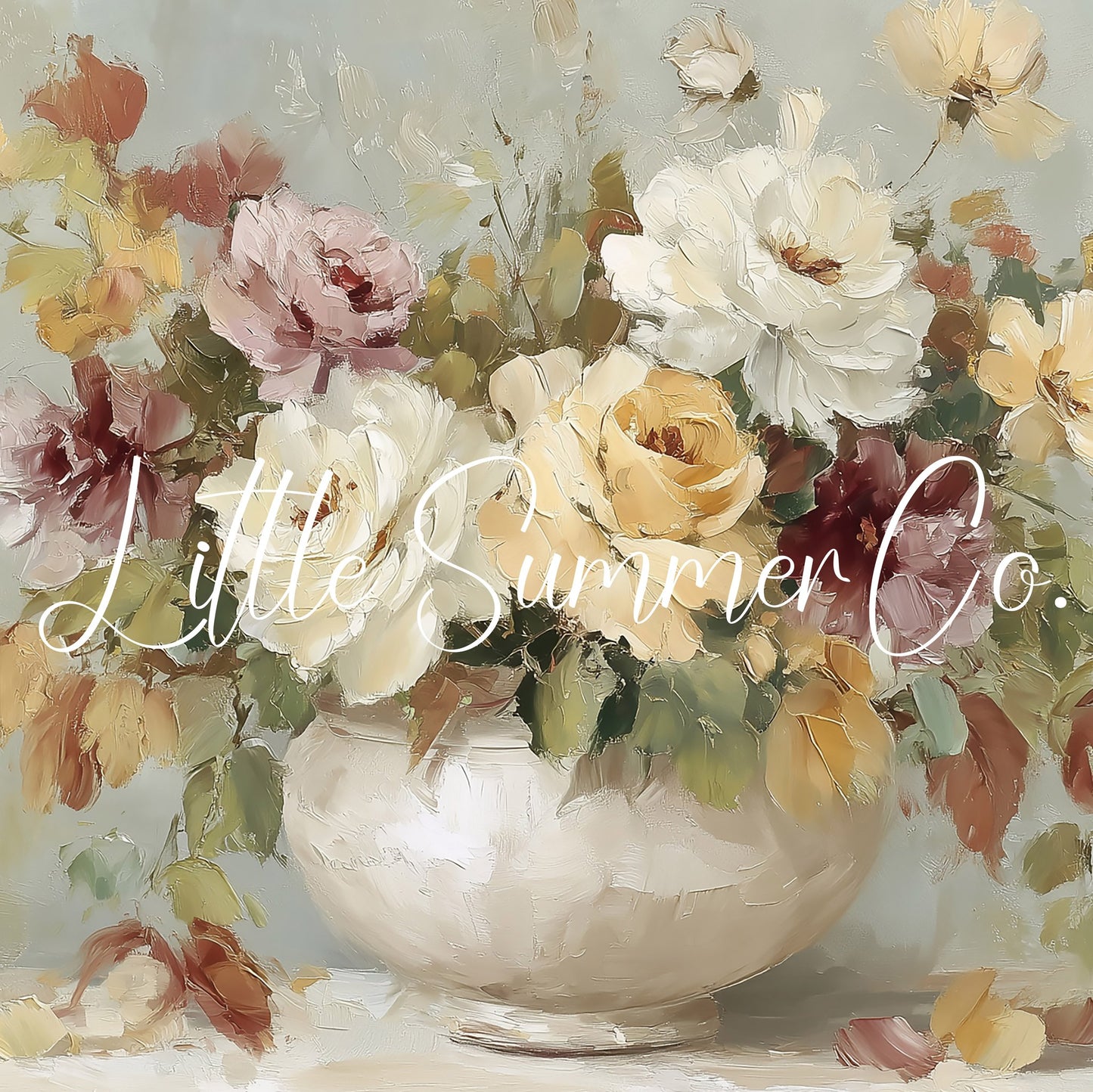 Garden Blossom Bouquet Frame TV Art displayed on a TV