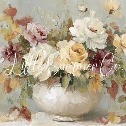 Garden Blossom Bouquet Frame TV Art displayed on a TV