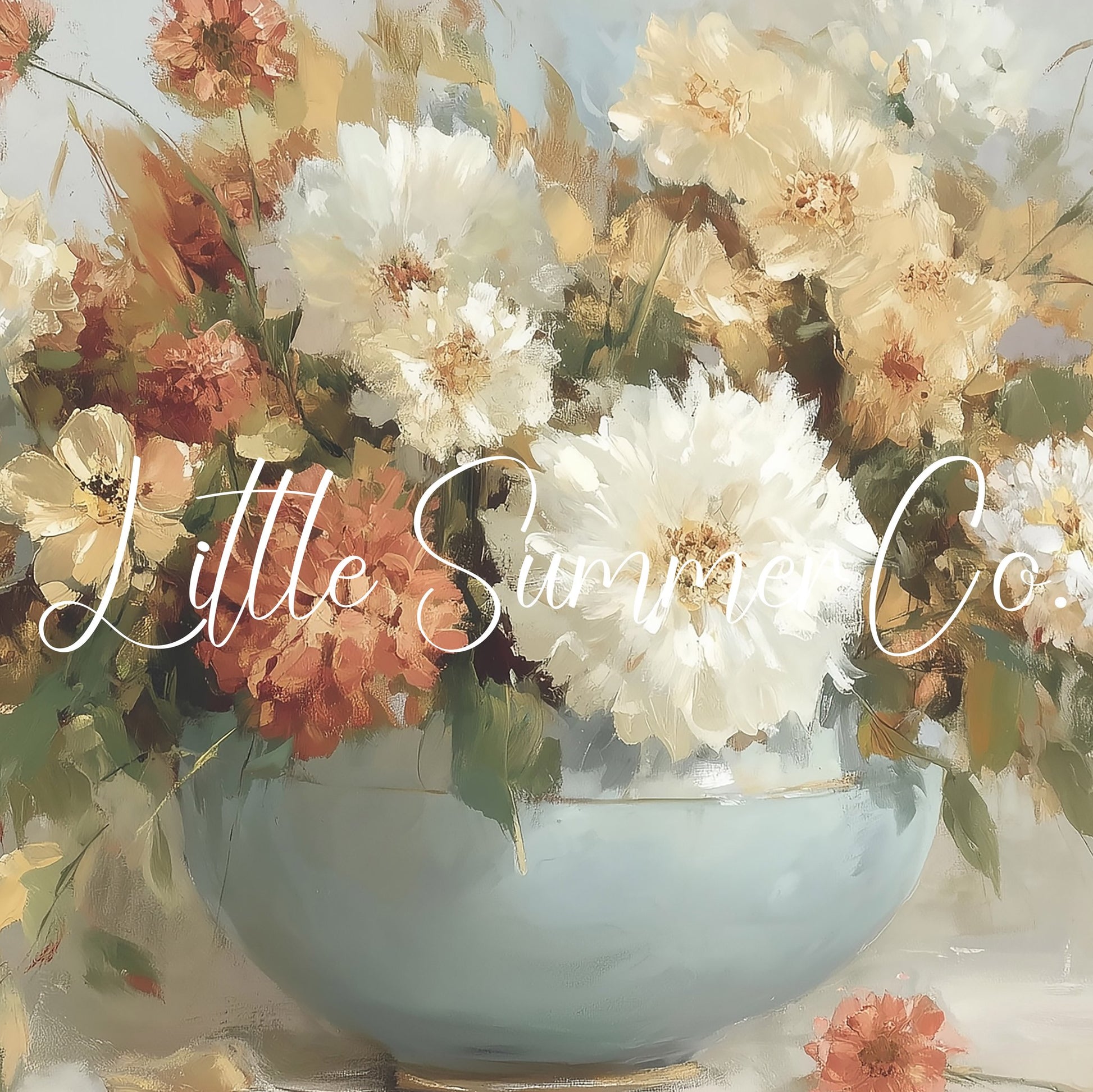 Flower Bowl Arrangement Frame TV Art displayed on a TV