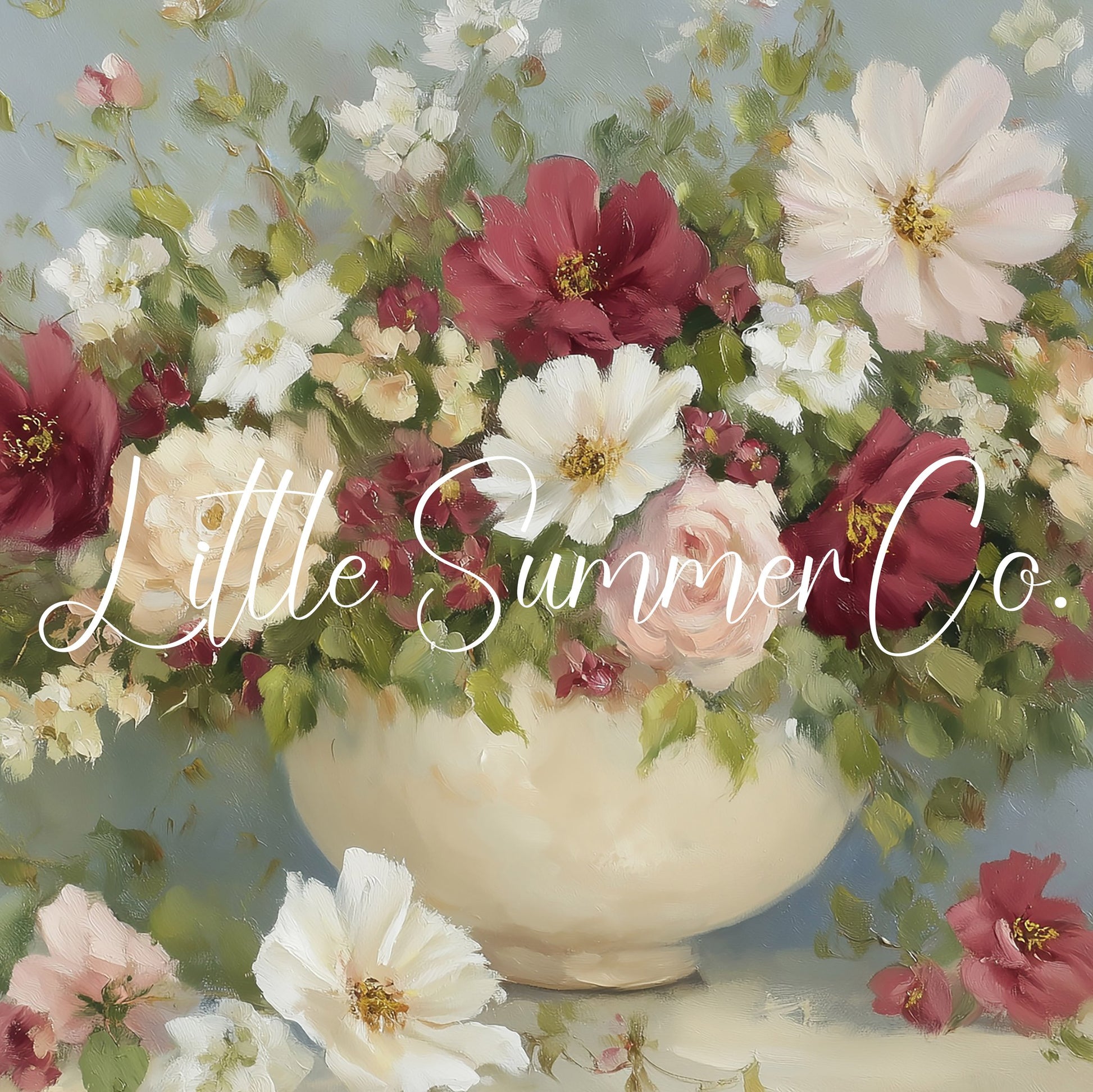 Garden Flower Bouquet Frame TV Art displayed on a TV