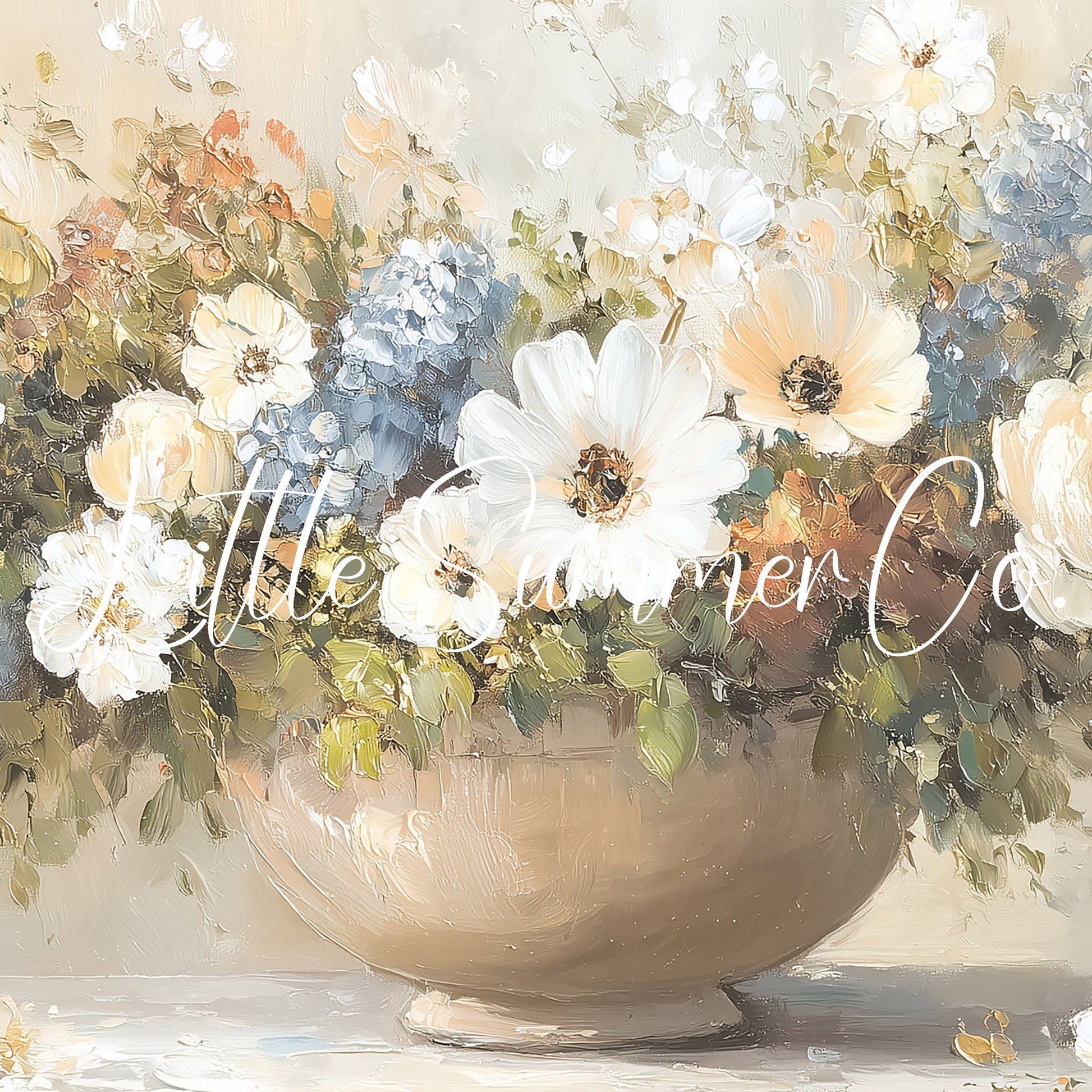 Wildflower Bowl Arrangement Frame TV Art displayed on a TV