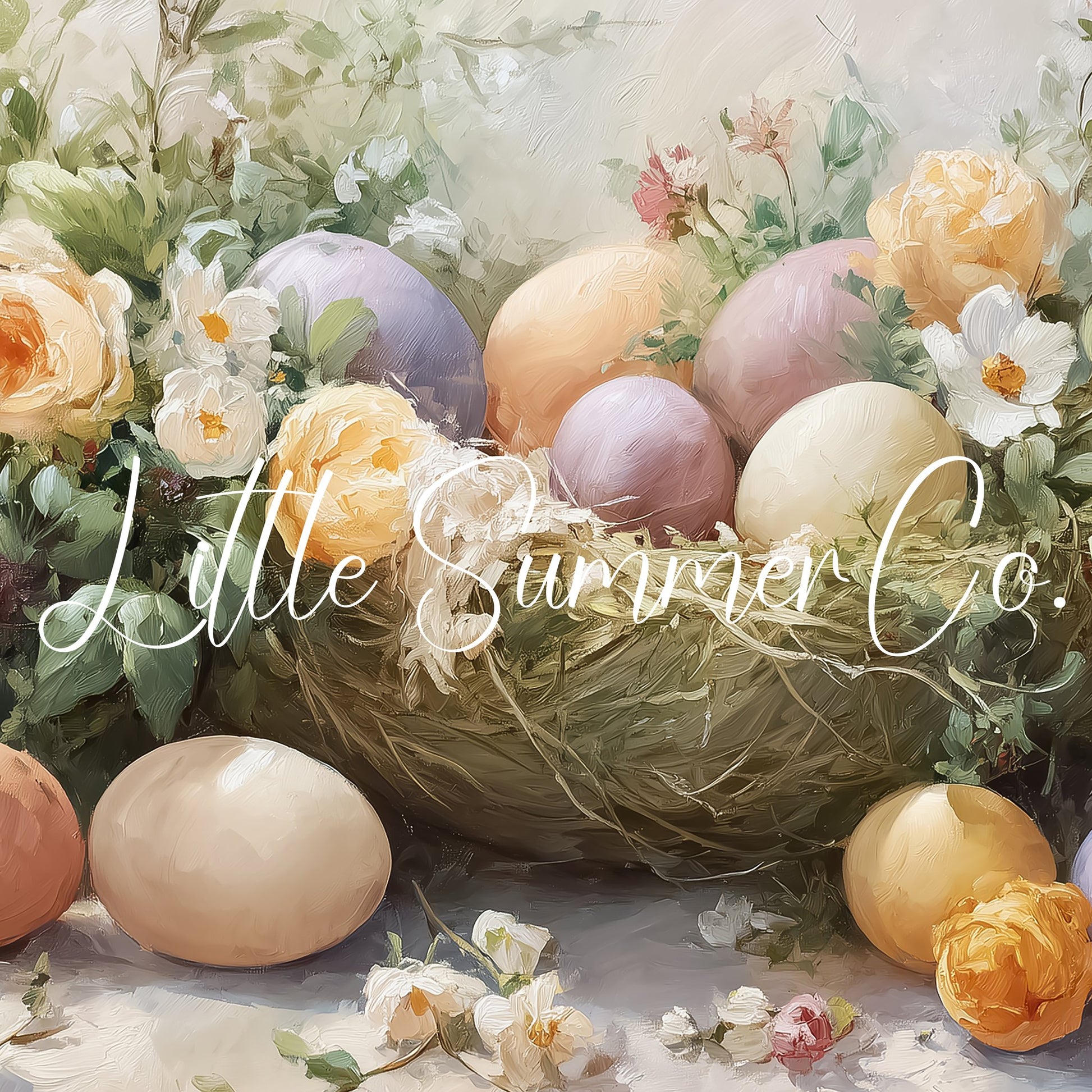 Easter Nest Frame TV Art displayed on a TV