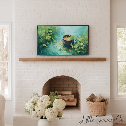 Pot Of Gold Frame TV Art displayed on a TV