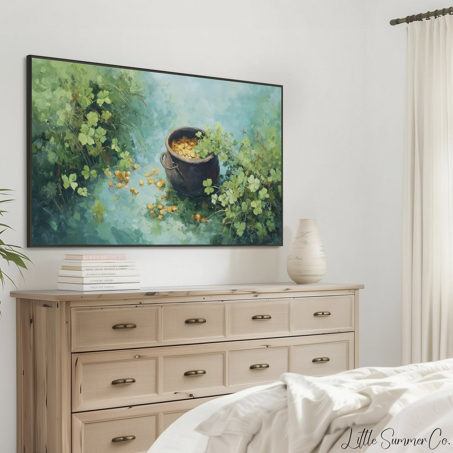 Pot Of Gold Frame TV Art displayed on a TV