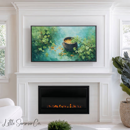 Pot Of Gold Frame TV Art displayed on a TV