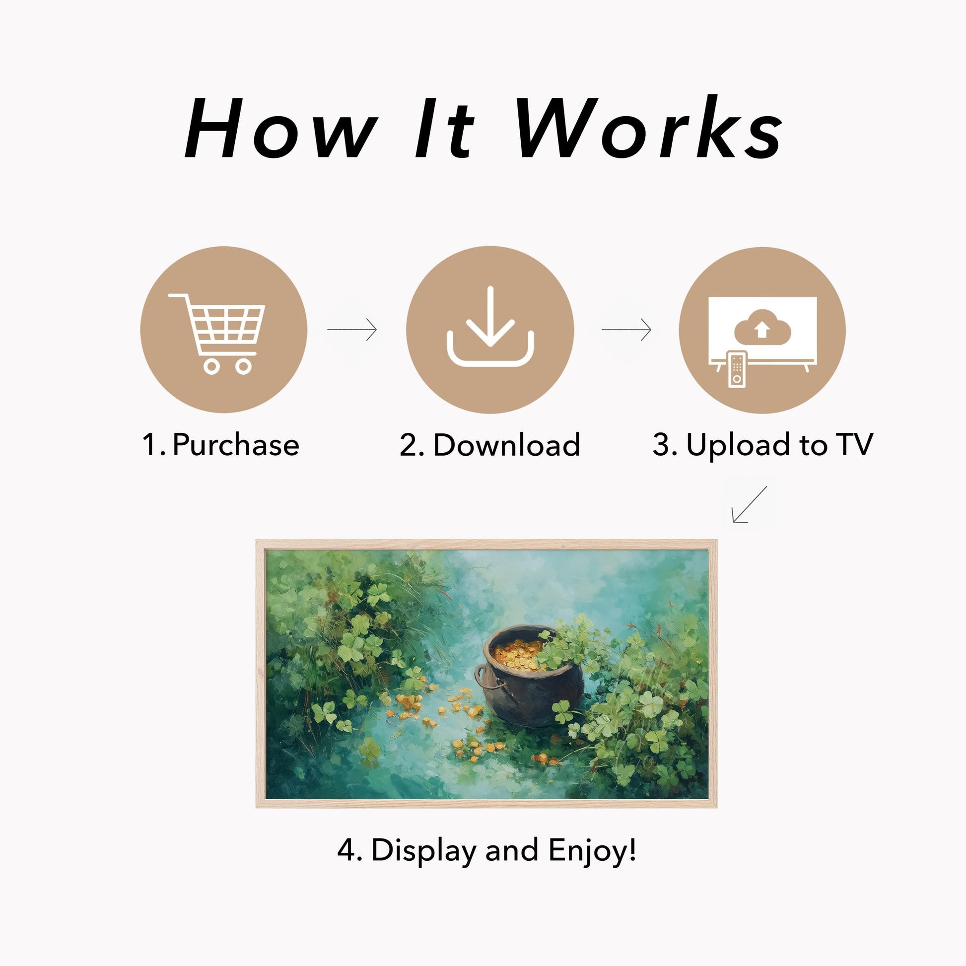 Pot Of Gold Frame TV Art displayed on a TV