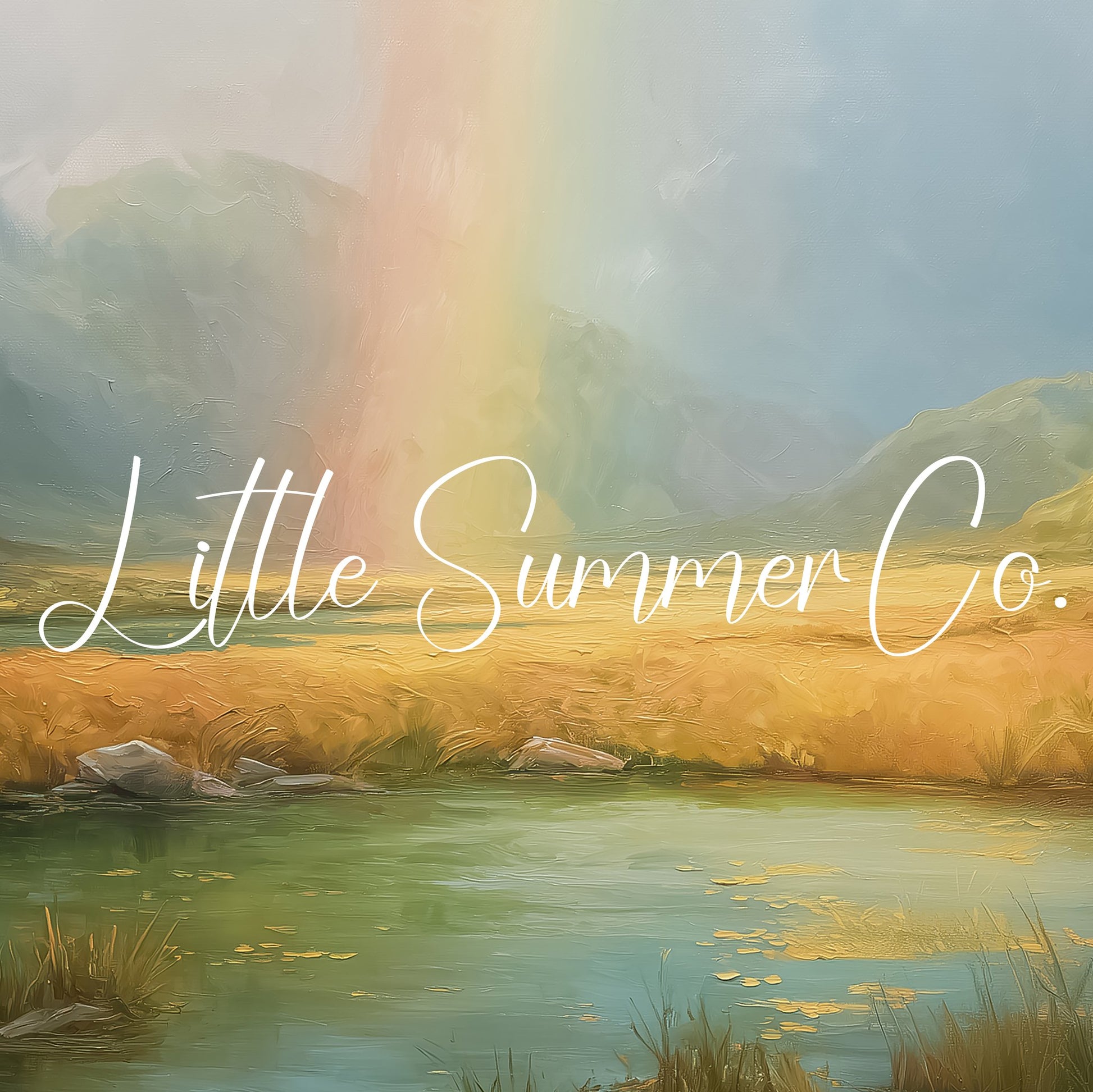 Rainbow Lake Frame TV Art displayed on a TV