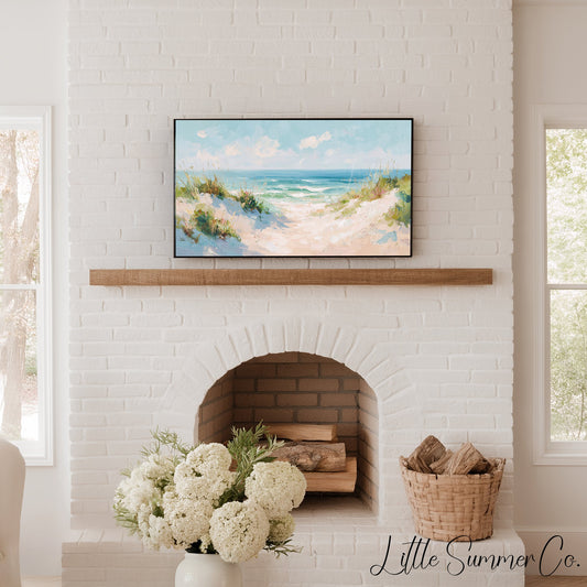 Beach Dunes Frame TV Art displayed on a TV