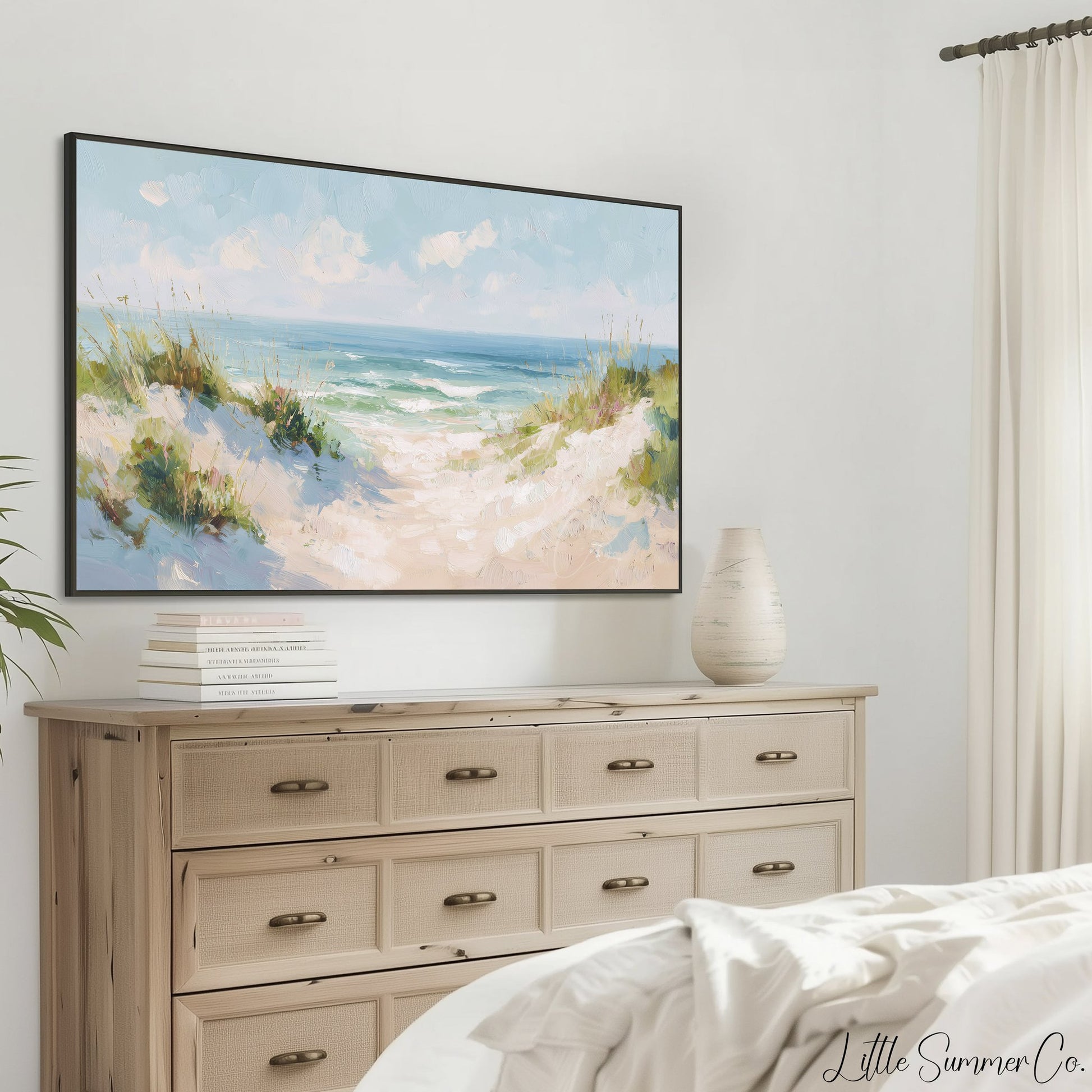Beach Dunes Frame TV Art displayed on a TV