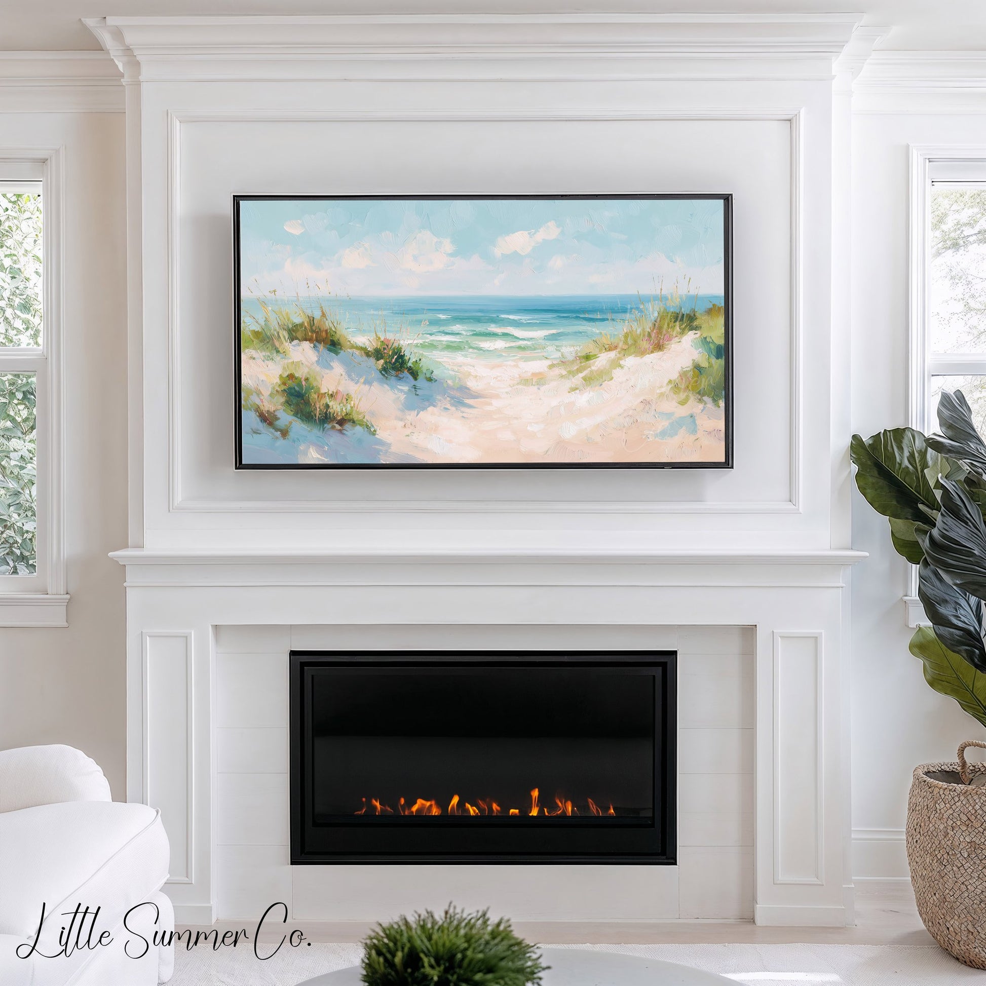 Beach Dunes Frame TV Art displayed on a TV