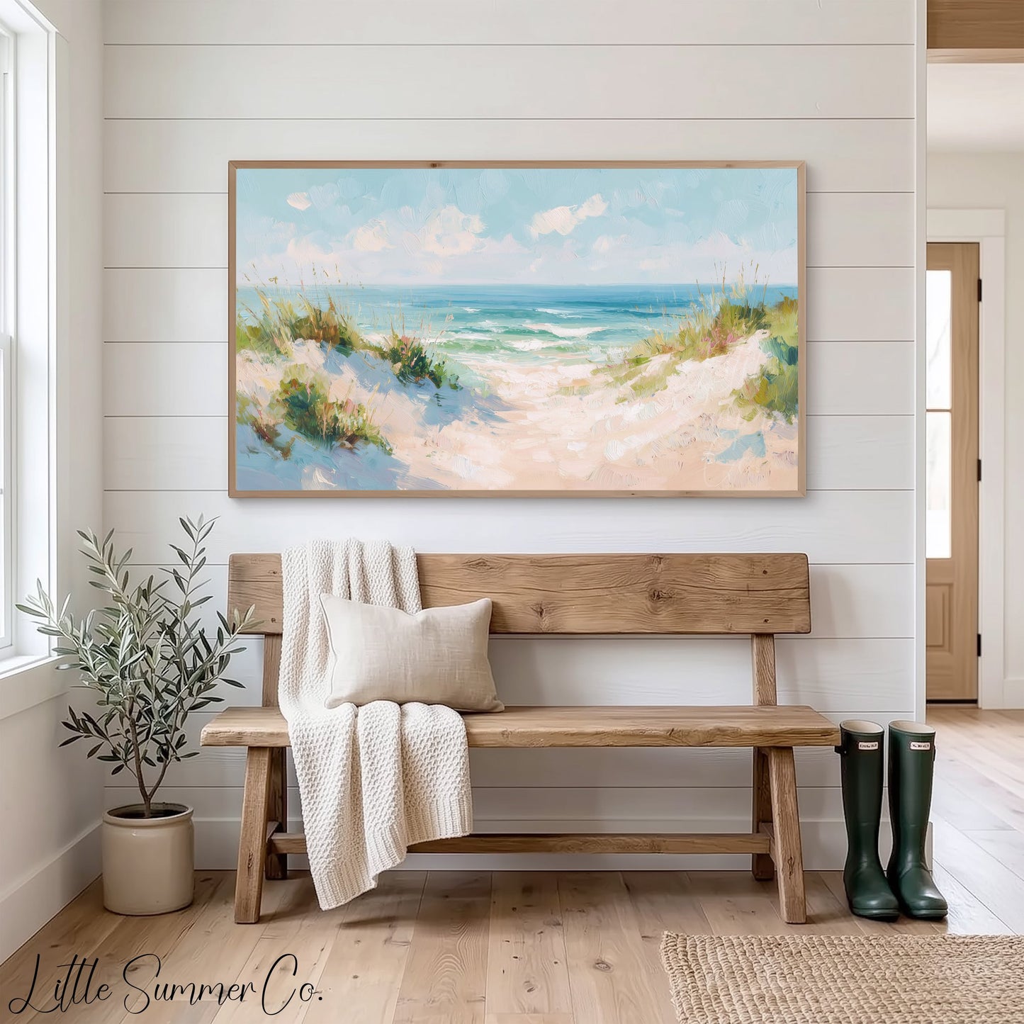 Beach Dunes Frame TV Art displayed on a TV