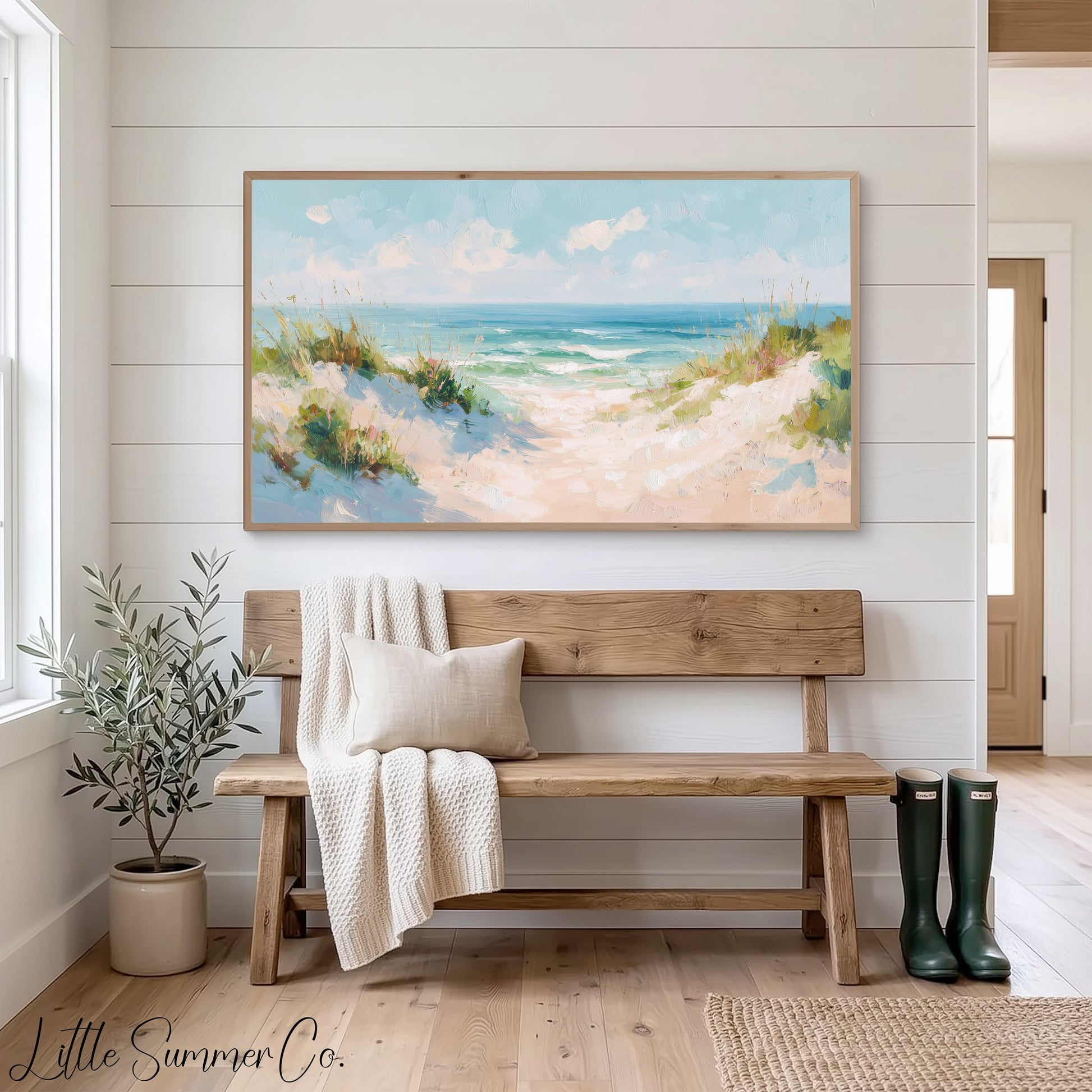 Beach Dunes Frame TV Art displayed on a TV