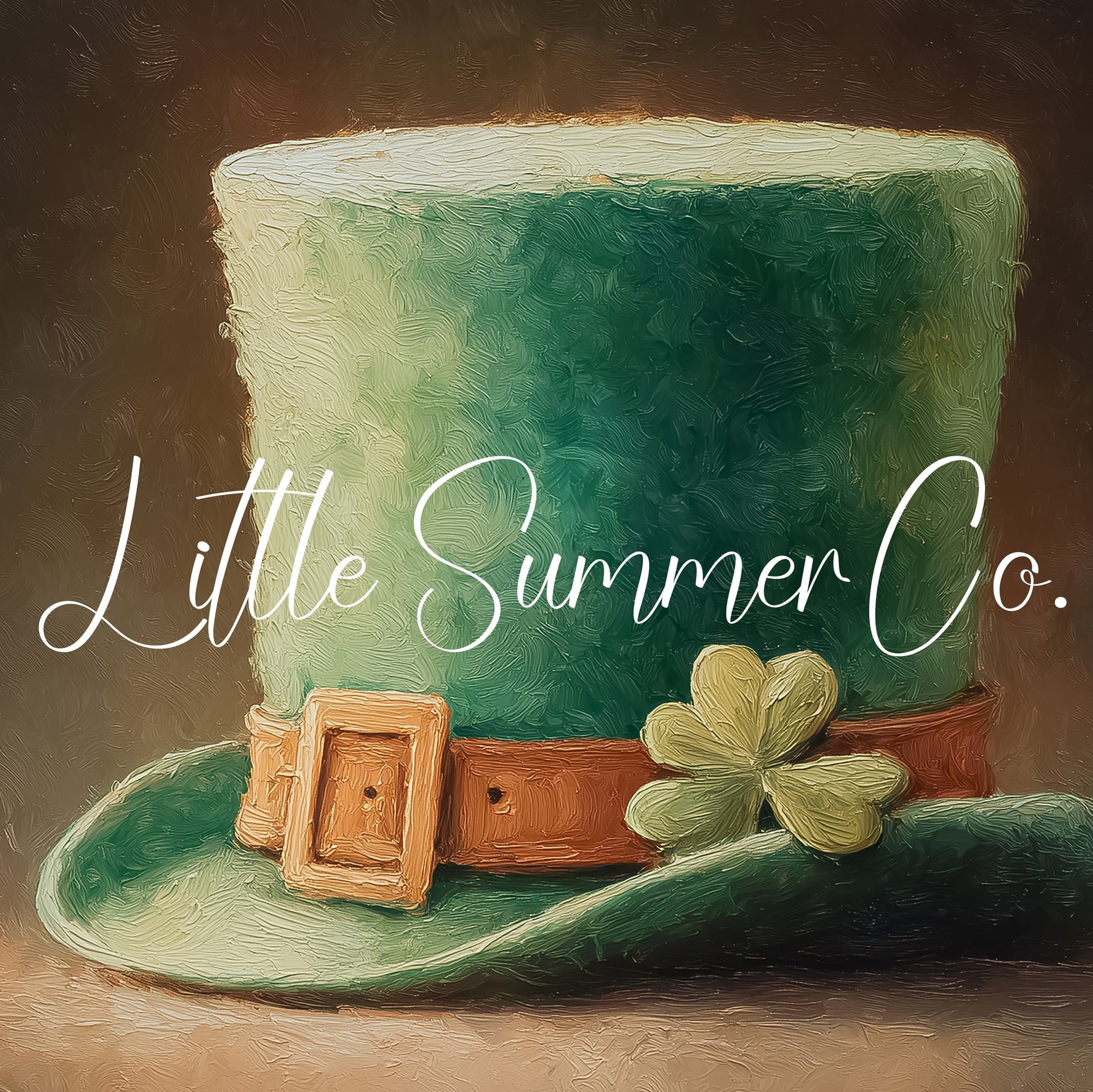 Shamrock Leprechaun Hat Frame TV Art displayed on a TV