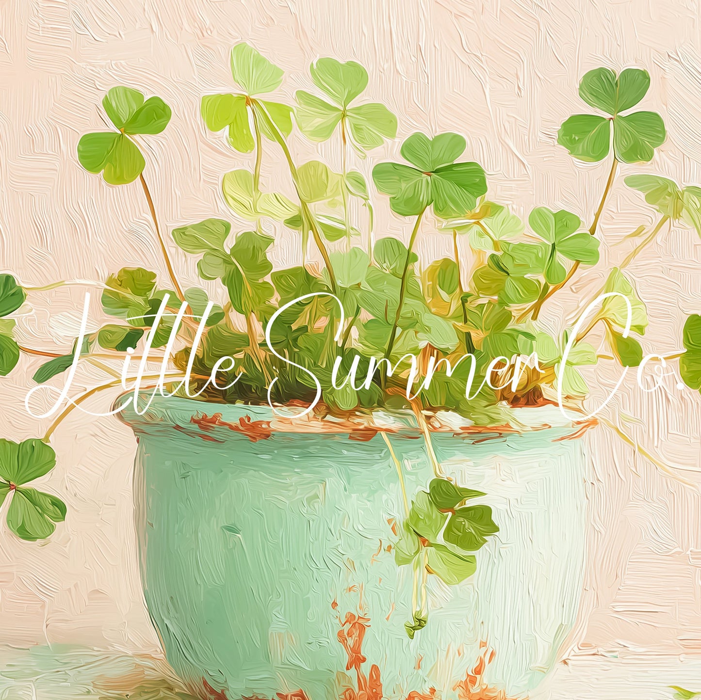 Shamrock Pot Frame TV Art displayed on a TV