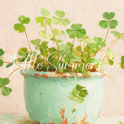 Shamrock Pot Frame TV Art displayed on a TV