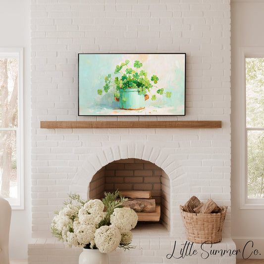 Clover Plant Frame TV Art displayed on a TV