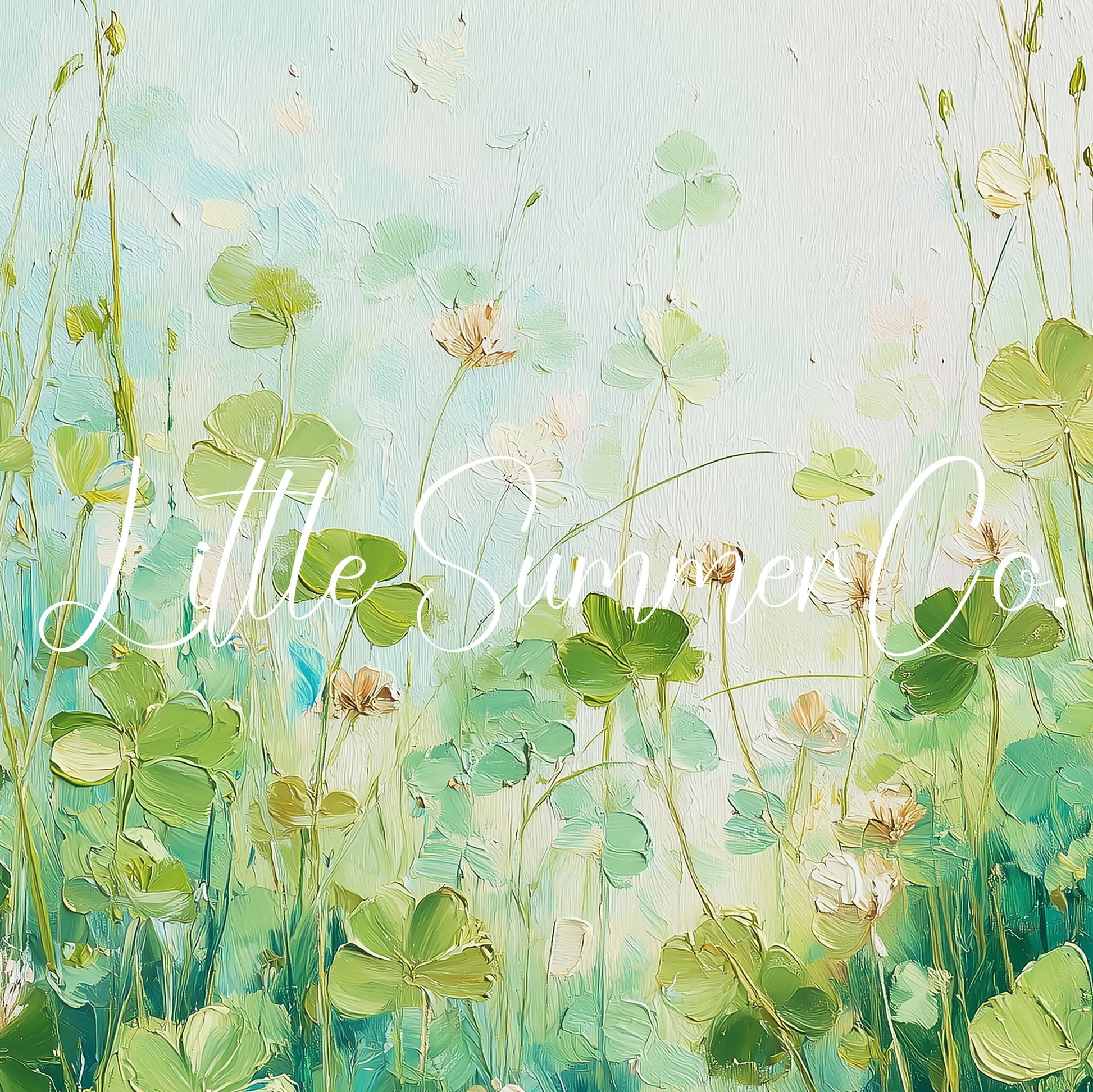 White Clover Blooms Meadow Frame TV Art displayed on a TV