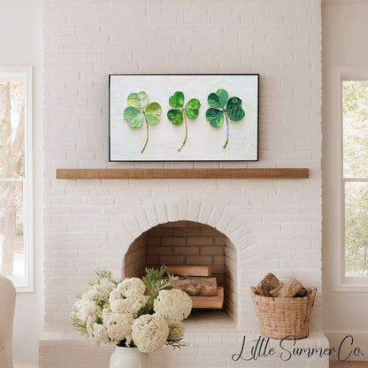 Clover Stems Frame TV Art displayed on a TV