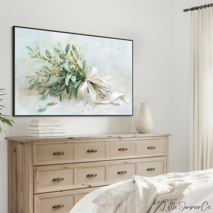 Ribbon Bouquet Frame TV Art displayed on a TV