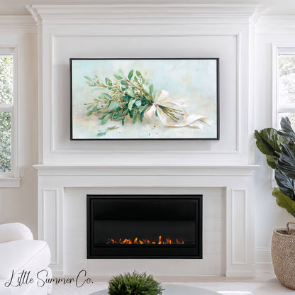 Ribbon Bouquet Frame TV Art displayed on a TV