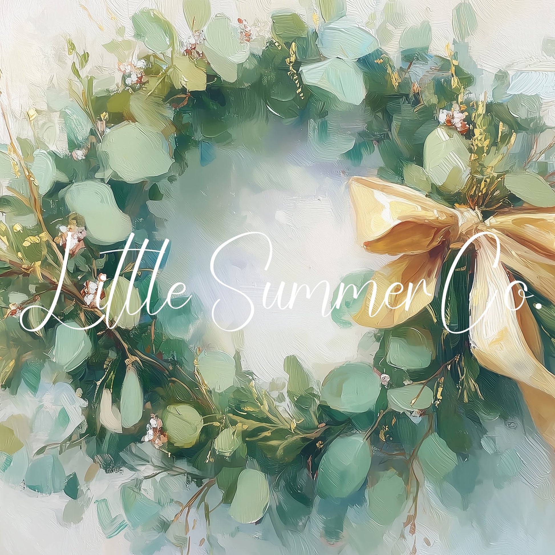 Eucalyptus Wreath Frame TV Art displayed on a TV