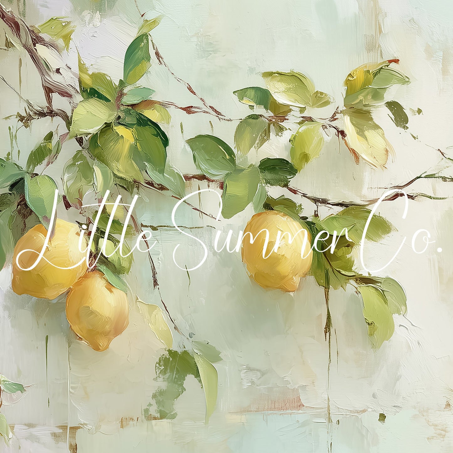 Lemon Branches Frame TV Art displayed on a TV