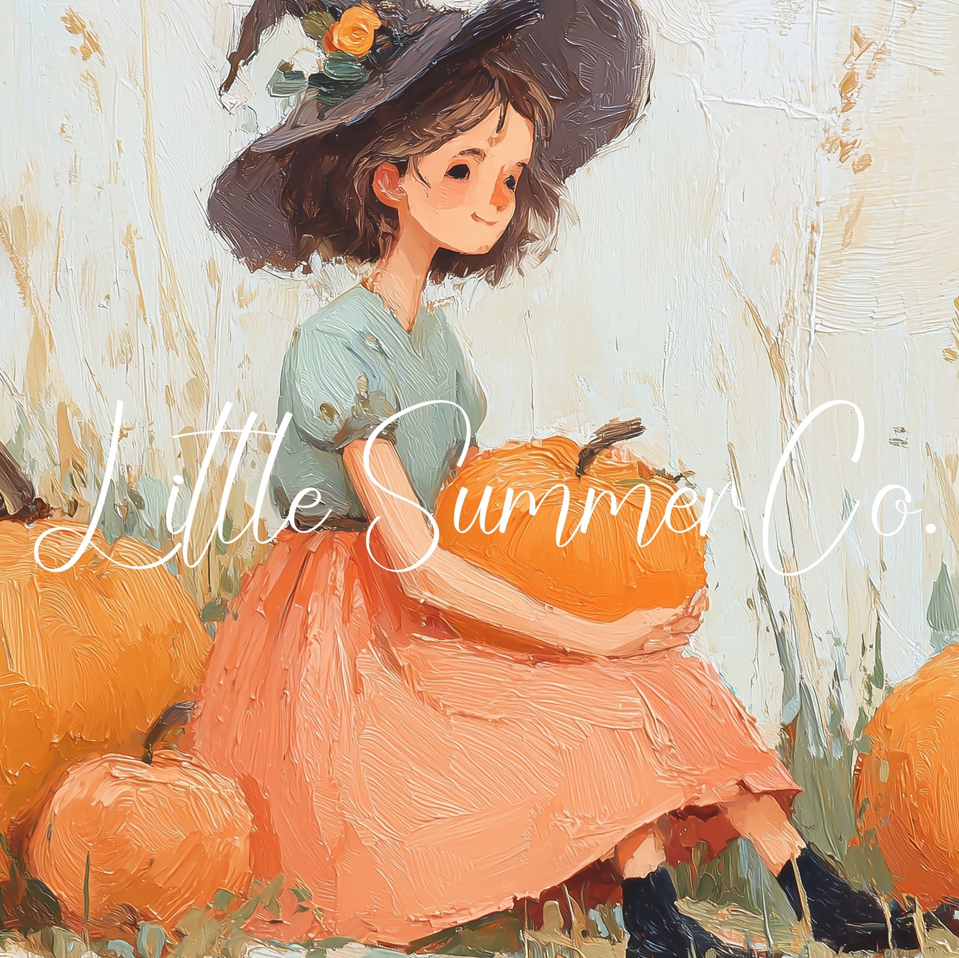 Pumpkin Witch Frame TV Art displayed on a TV