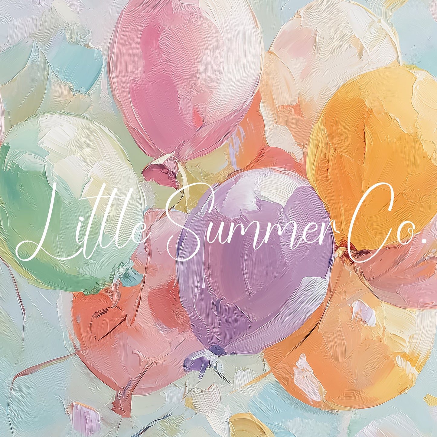 Pastel Balloons Frame TV Art displayed on a TV