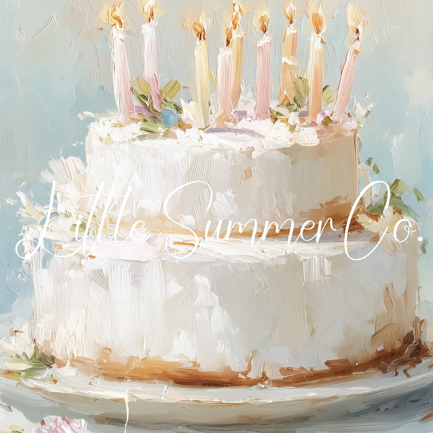 White Tiered Cake Frame TV Art displayed on a TV