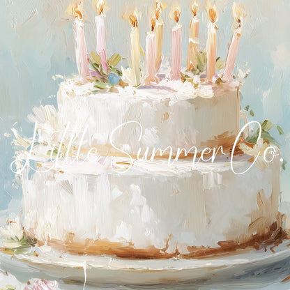 White Tiered Cake Frame TV Art displayed on a TV