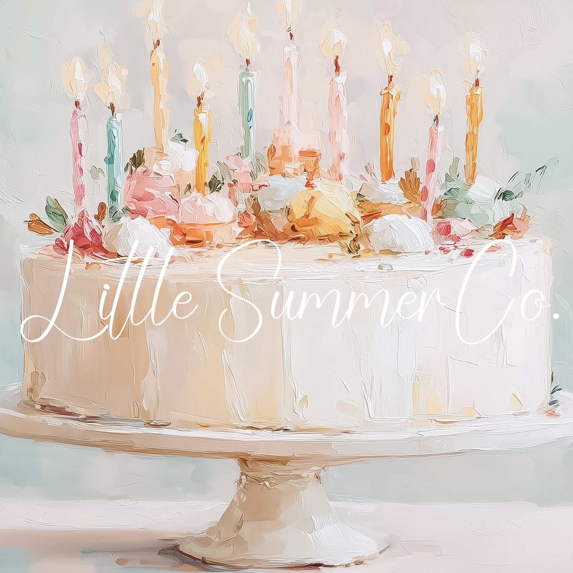 Decorated Birthday Cake Frame TV Art displayed on a TV