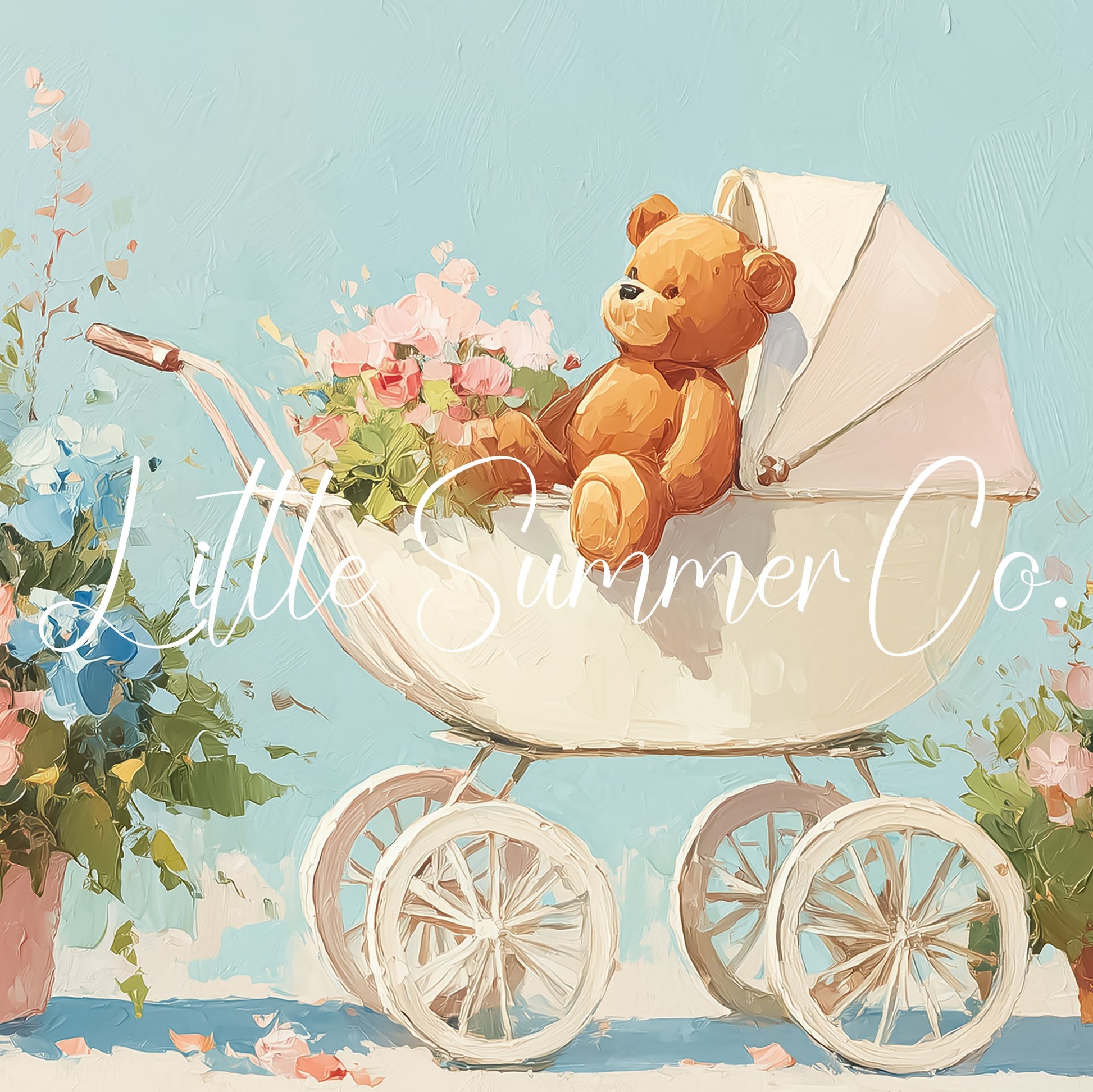 Baby Pram Frame TV Art displayed on a TV