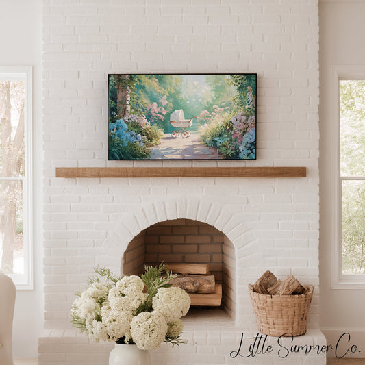 Baby Carriage Frame TV Art displayed on a TV