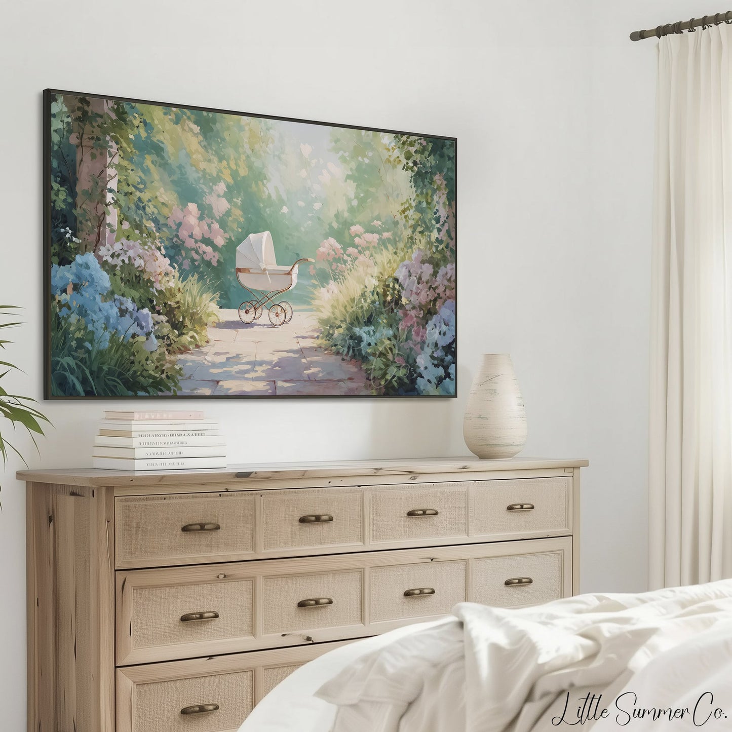 Baby Carriage Frame TV Art displayed on a TV