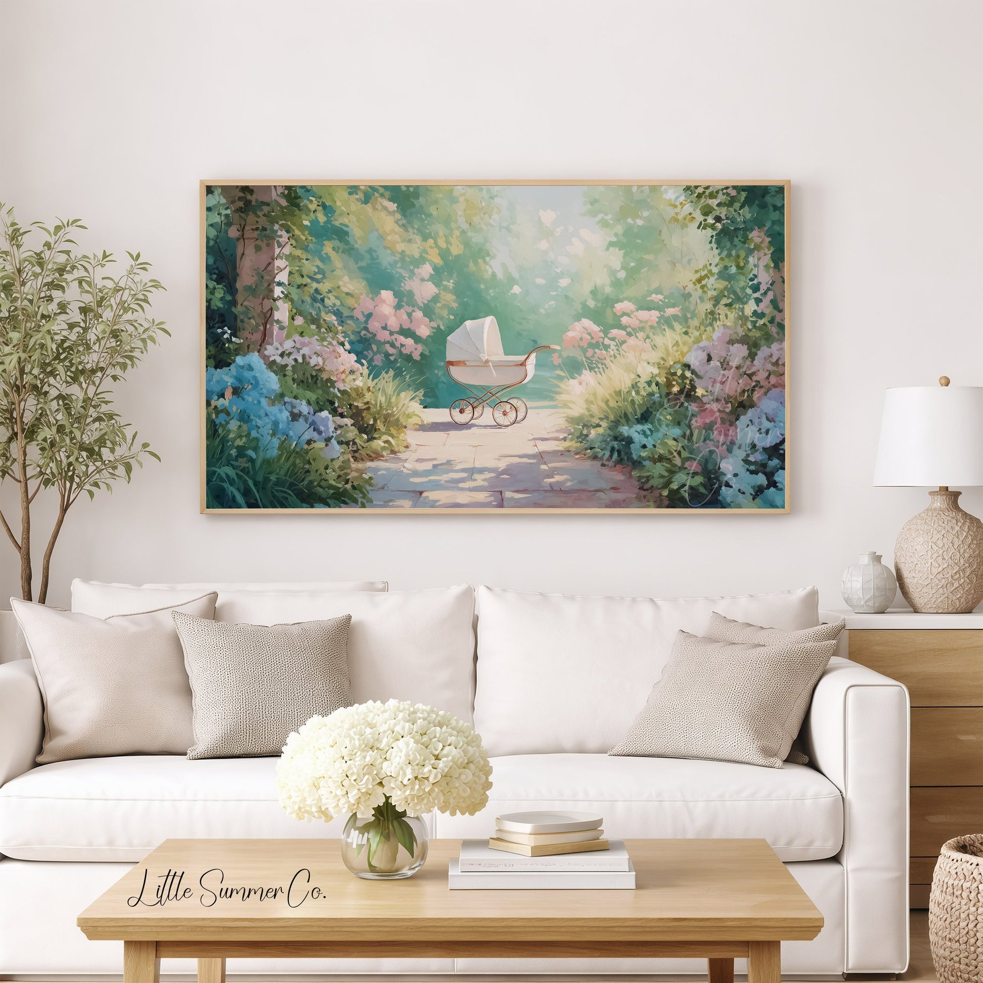 Baby Carriage Frame TV Art displayed on a TV