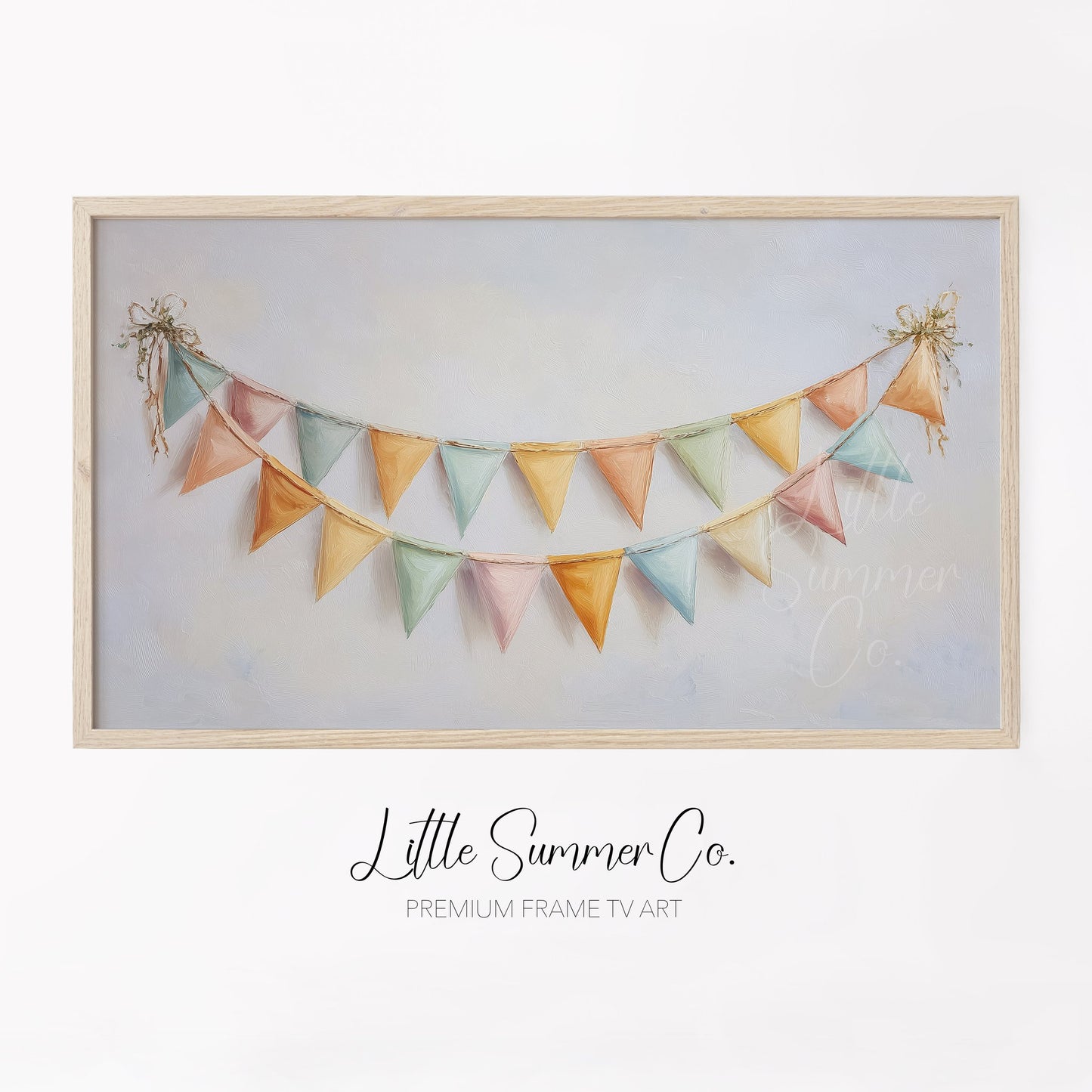 Party Bunting Frame TV Art displayed on a TV