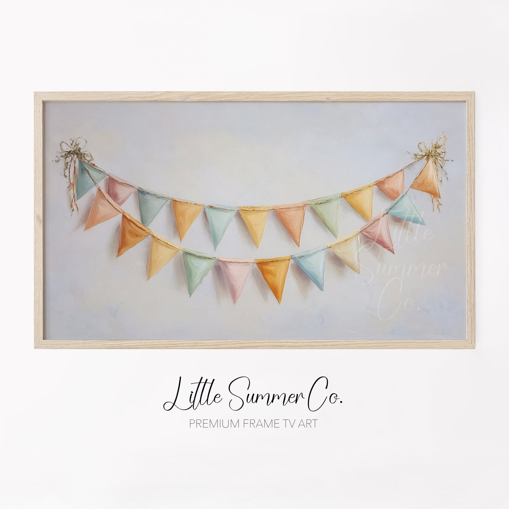 Party Bunting Frame TV Art displayed on a TV