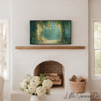 Garden Lights Frame TV Art displayed on a TV