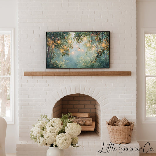 String Lights Frame TV Art displayed on a TV