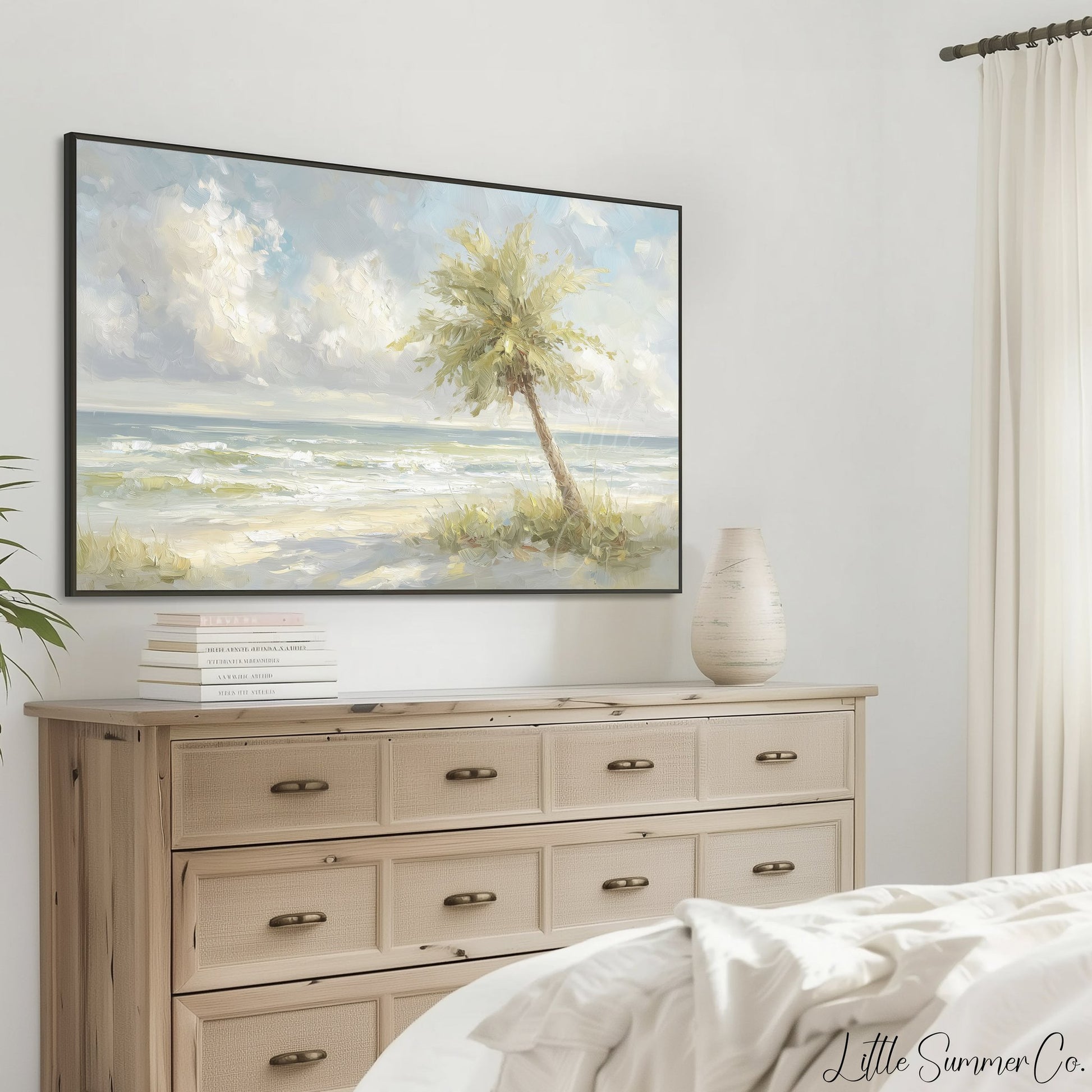 Palm Beach Frame TV Art displayed on a TV