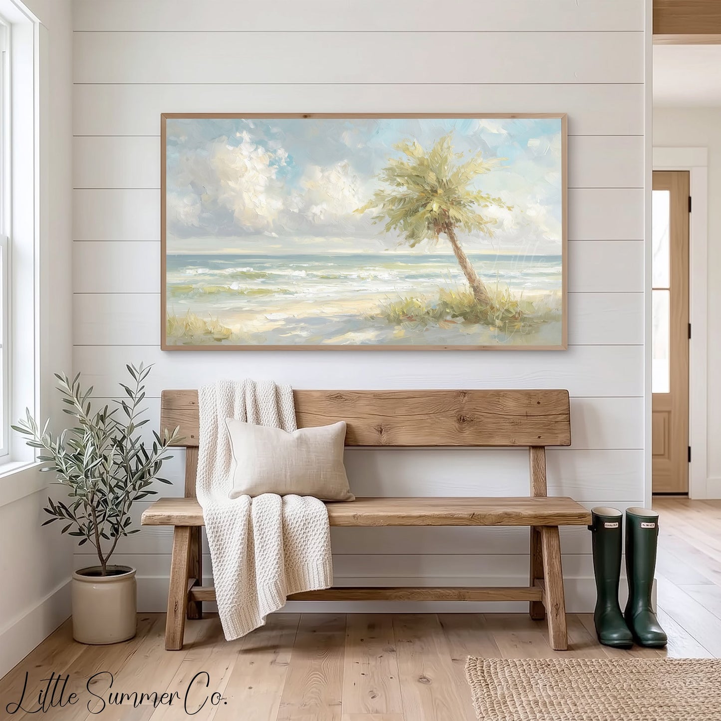 Palm Beach Frame TV Art displayed on a TV