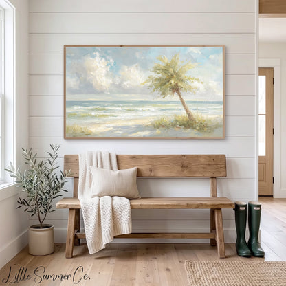 Palm Beach Frame TV Art displayed on a TV