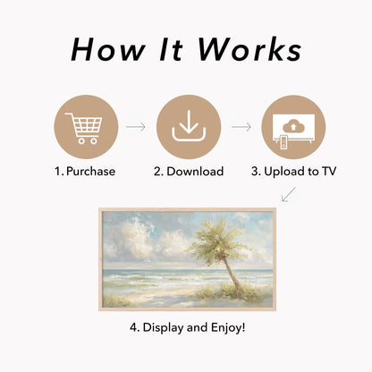Palm Beach Frame TV Art displayed on a TV