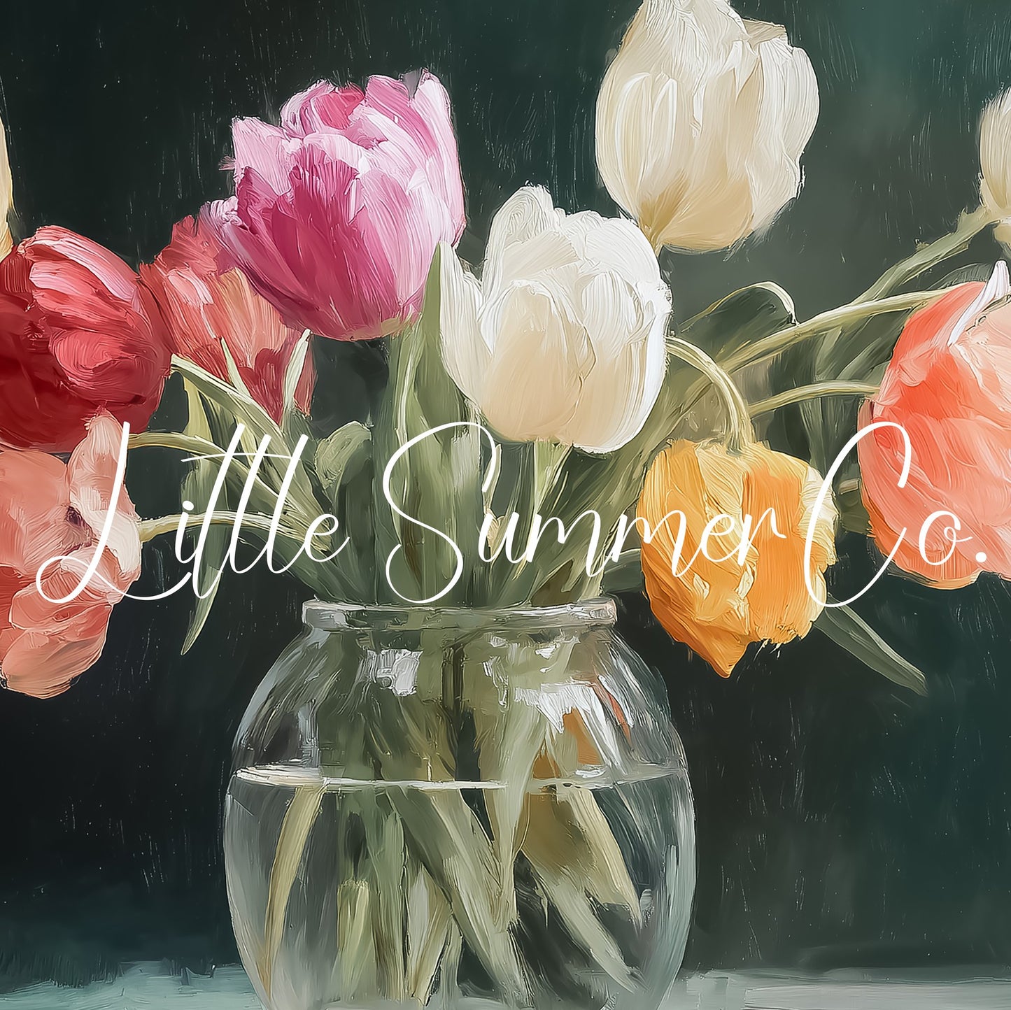 Tulip Vase Frame TV Art displayed on a TV