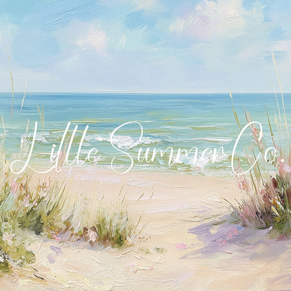 Sea Grass Beach Path Frame TV Art displayed on a TV