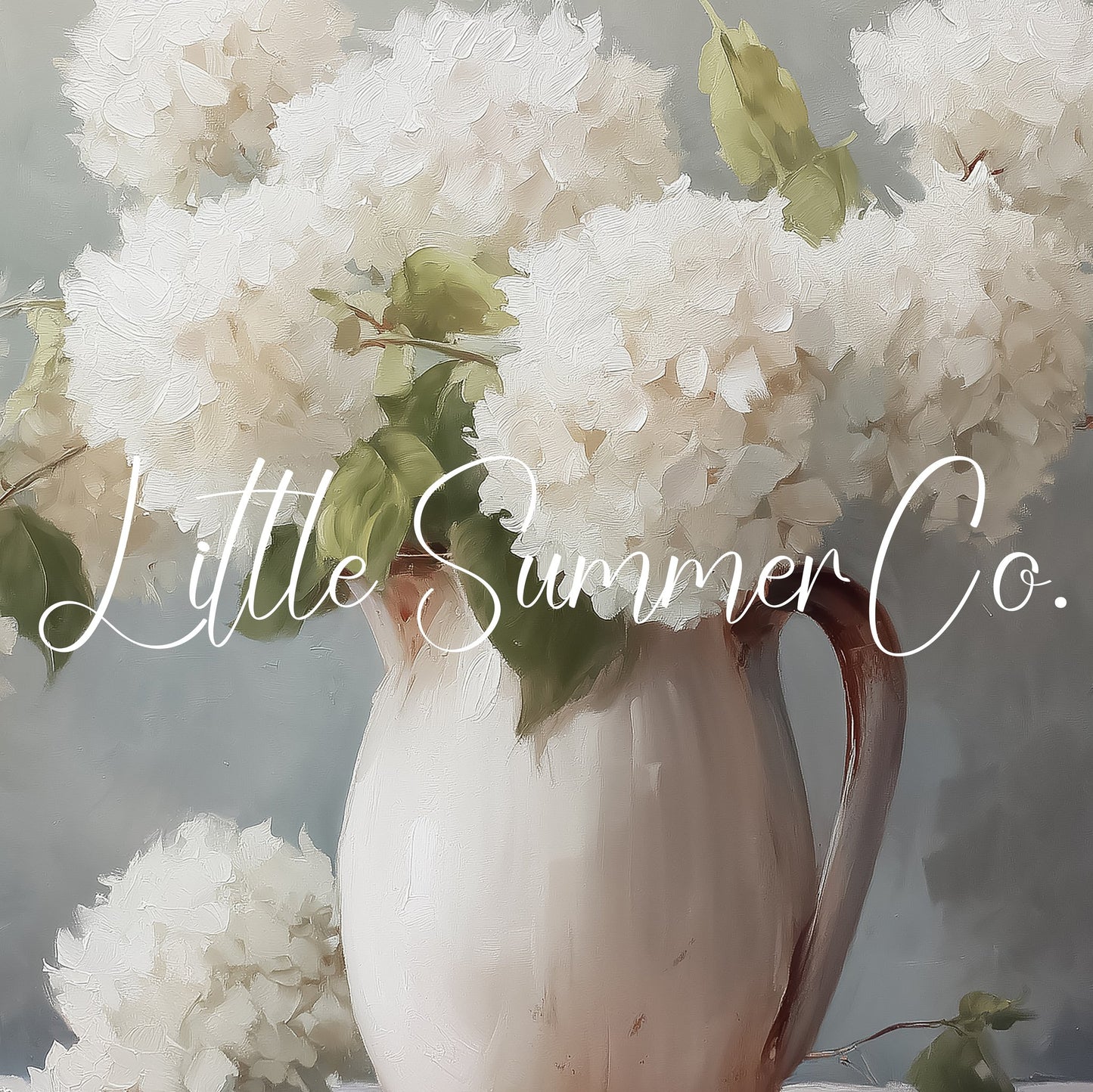 White Hydrangeas Frame TV Art displayed on a TV