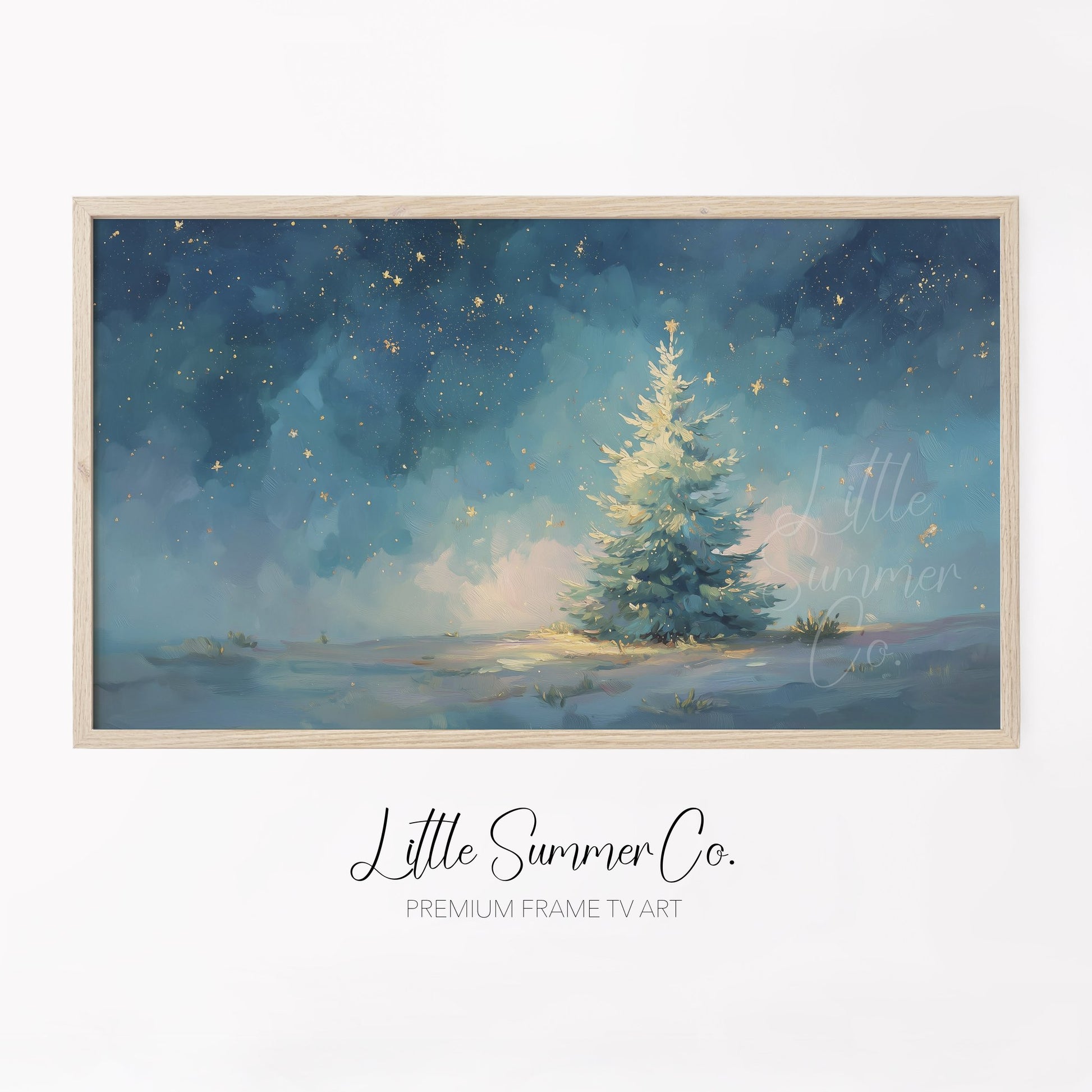 Winter Tree Frame TV Art displayed on a TV